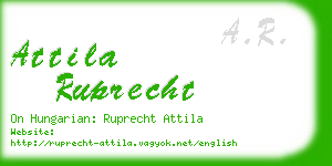 attila ruprecht business card